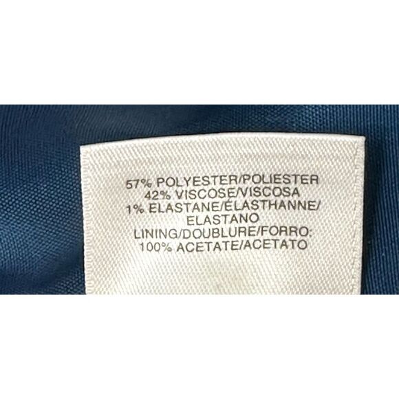 Anne Klein Women’s Blue Printed Blazer Jacket Size 12 Spruce/Fawn - Picture 9 of 14